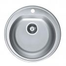 Mosogató rozsdamentes 510mm 1med kör.
csaplyukas szifonnal